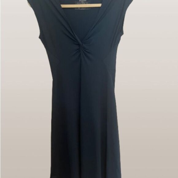 Patagonia Blue Sheath Midi Dress V-Neck Sleeveless - Picture 3 of 3